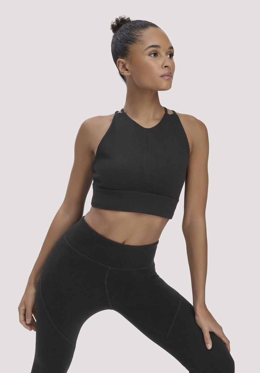 Sport-Bustier mit hohem Ausschnitt