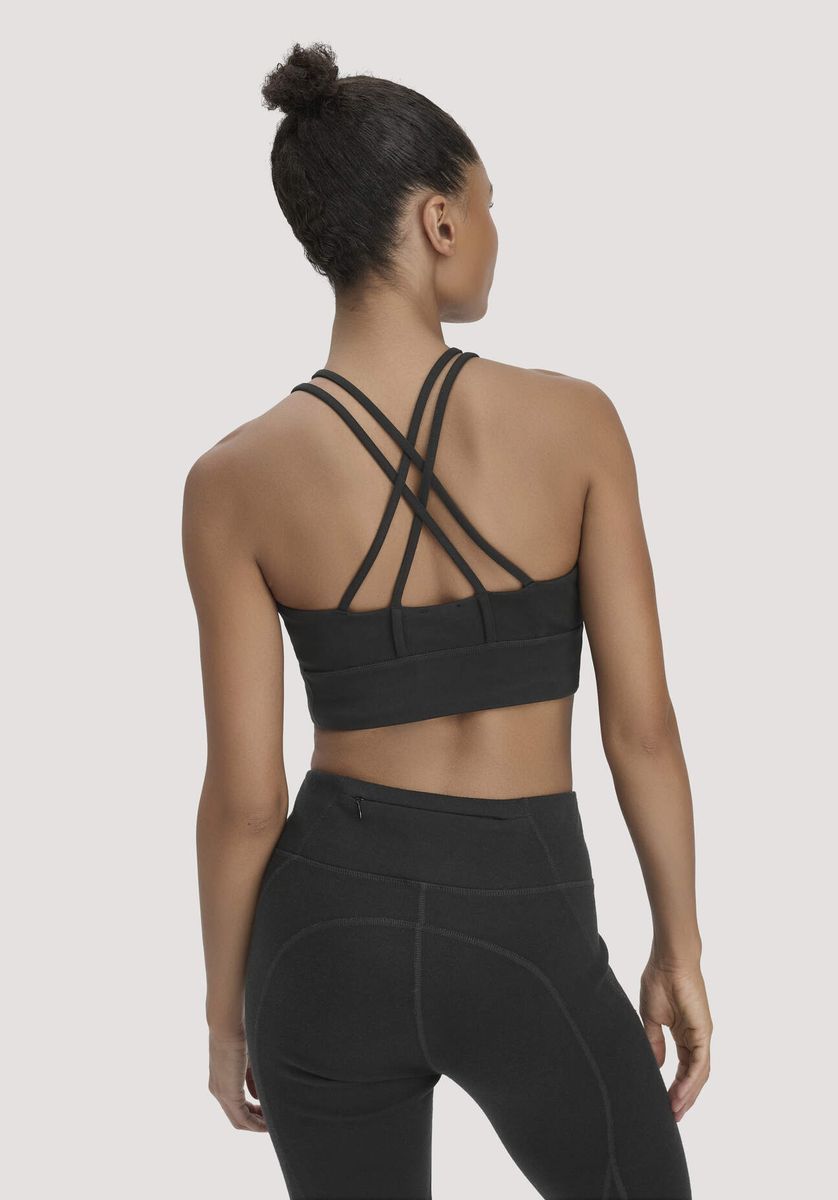 Sport-Bustier mit hohem Ausschnitt