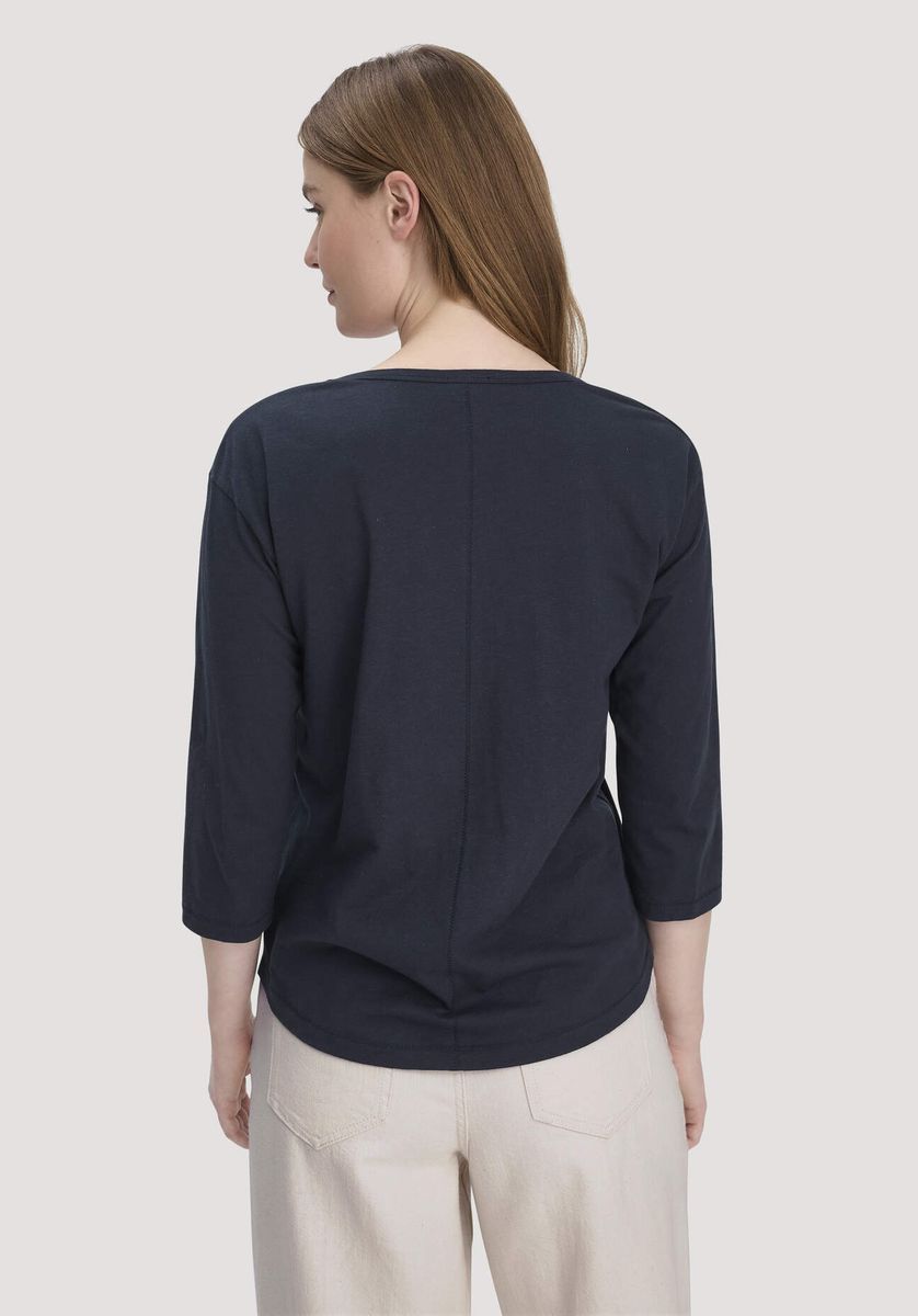 Lockeres Langarmshirt aus Flammgarn-Baumwolle