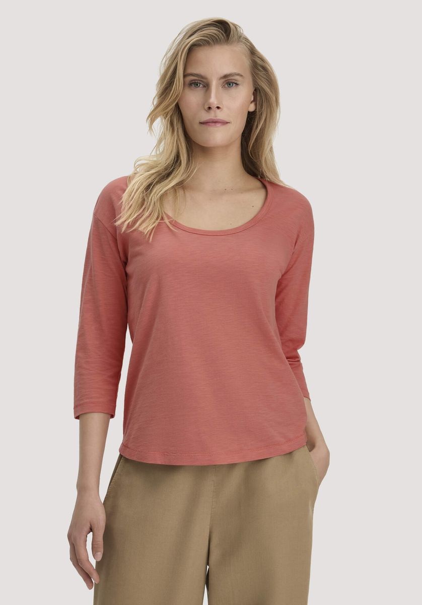 Lockeres Langarmshirt aus Bio-Flammgarn