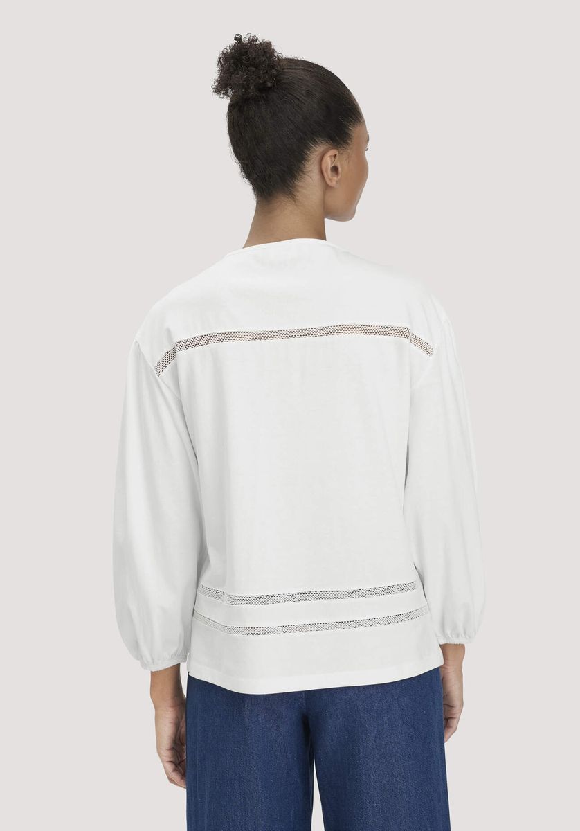 Boho-Langarmshirt mit Spitzenbändern