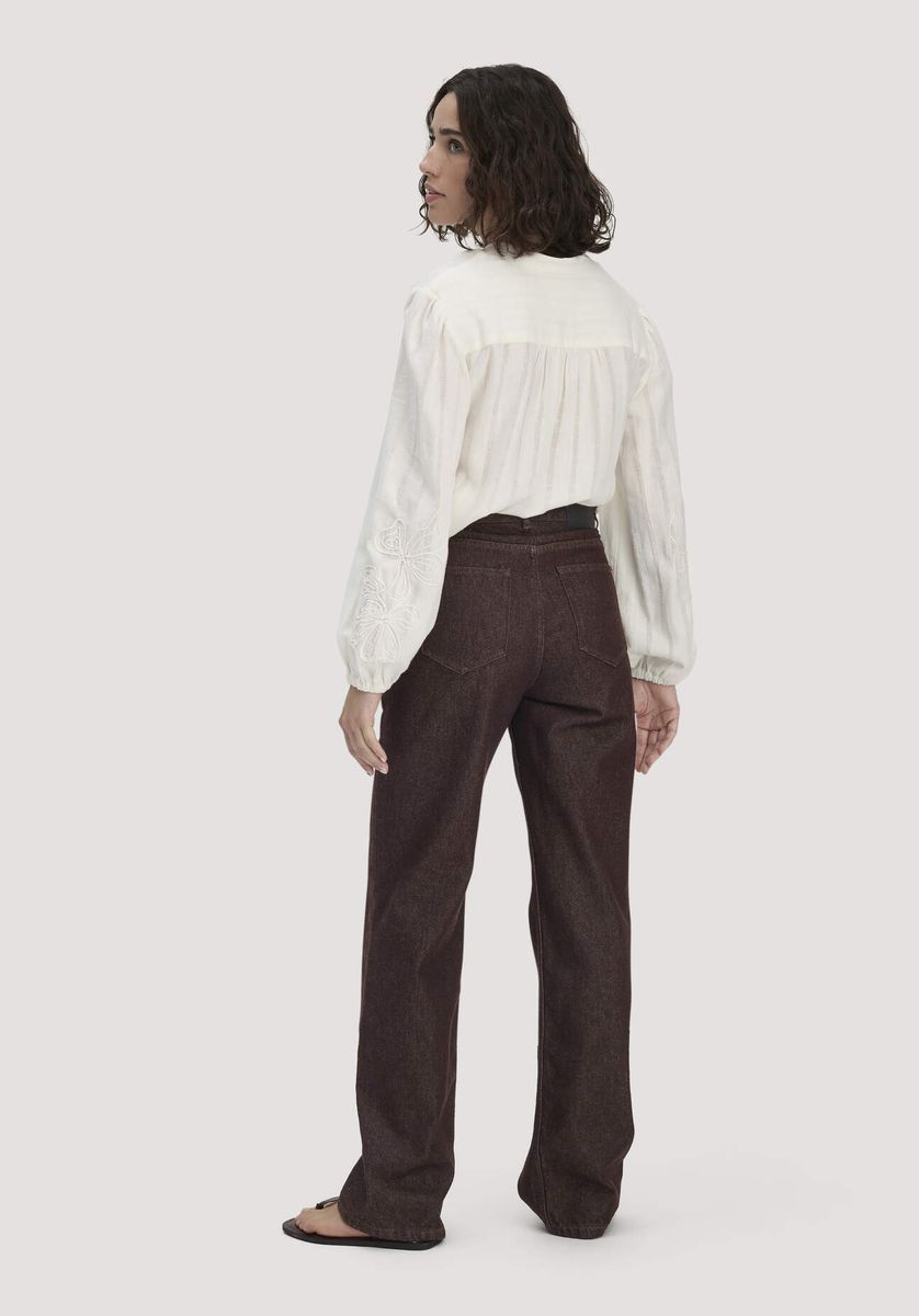 Relaxed Straight-Jeans mit hohem Bund
