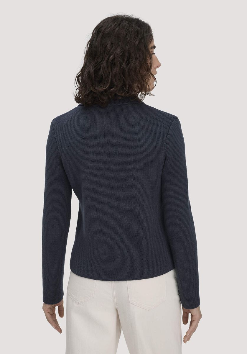 Strukturierter Strickblazer mit Pattentaschen