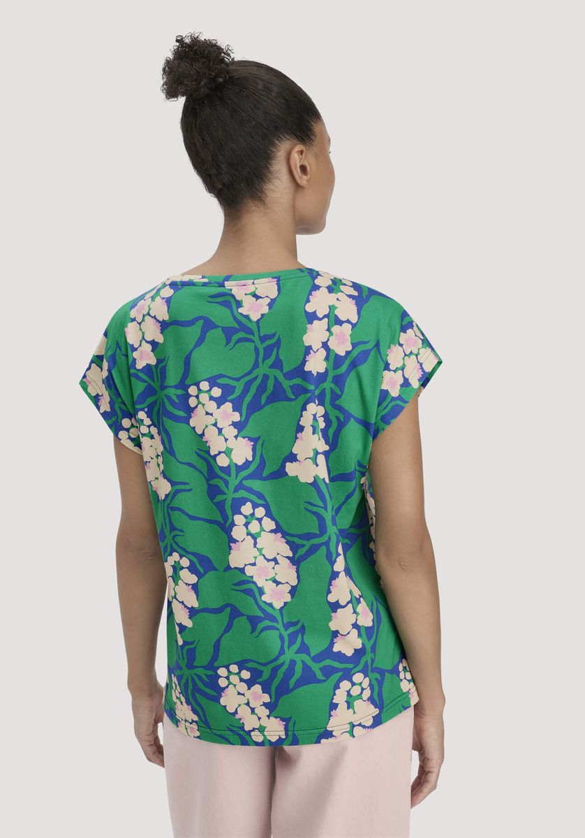Oversized T-Shirt mit Seerosen-Print
