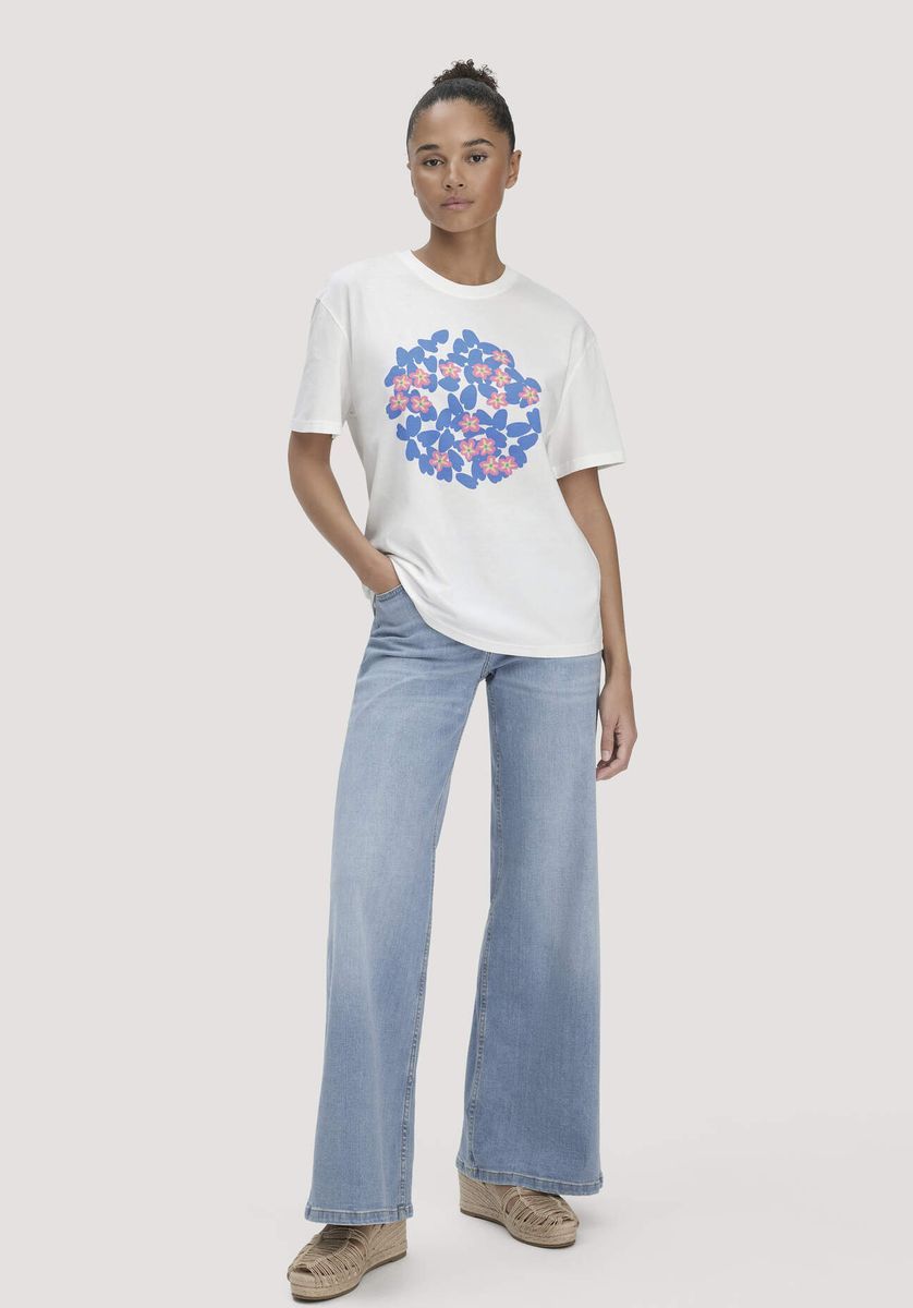 Oversize-T-Shirt mit Seerosen-Grafik