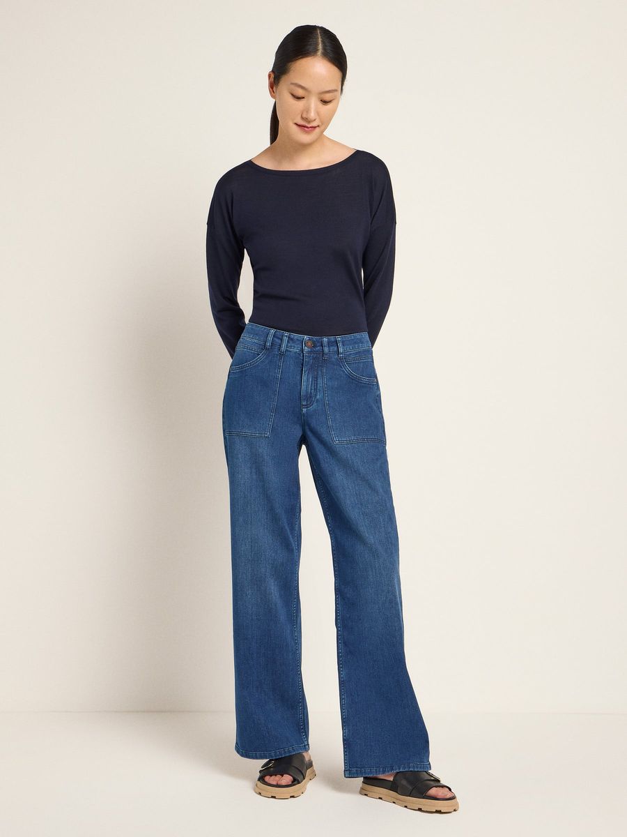 Relaxed-Jeans mit aufgesetzten Taschen