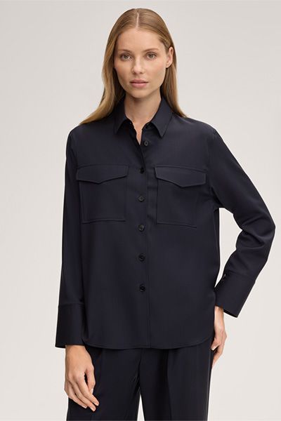 Hemdbluse aus reiner Schurwolle
