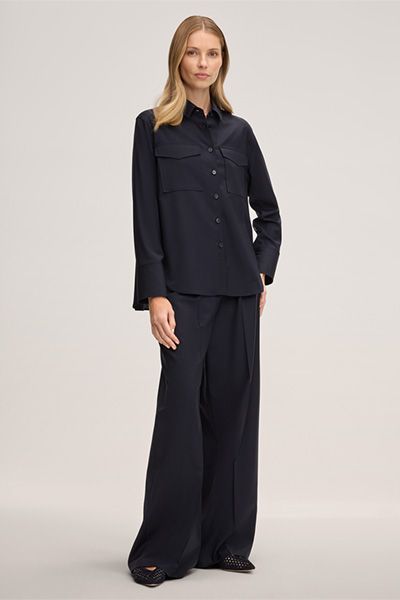 Hemdbluse aus reiner Schurwolle