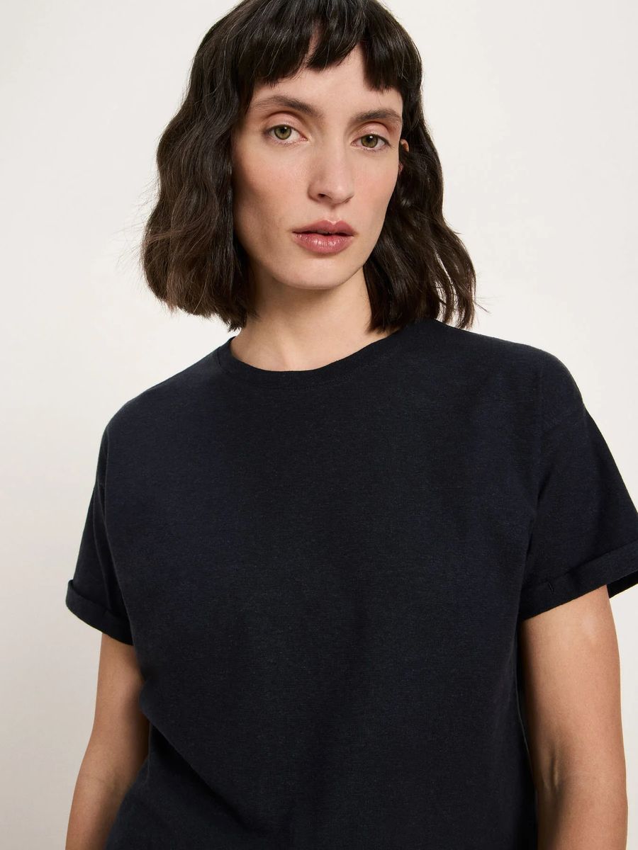 Strukturiertes Shirt aus Hanf und Bio-Baumwolle