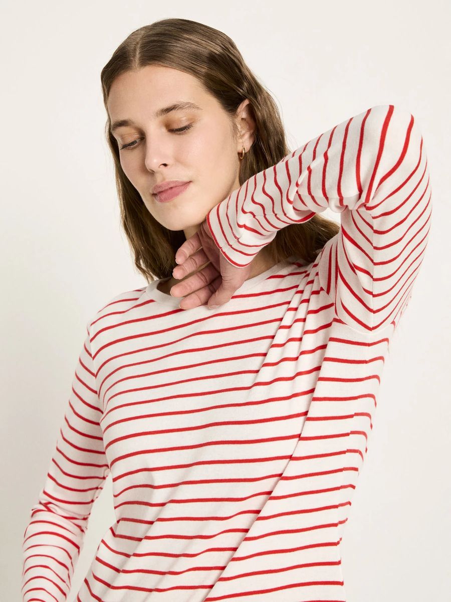 Gestreiftes Langarmshirt aus Bio-Baumwolle