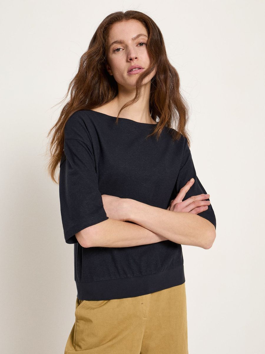 Boxy-Shirt aus Hanf und Bio-Baumwolle