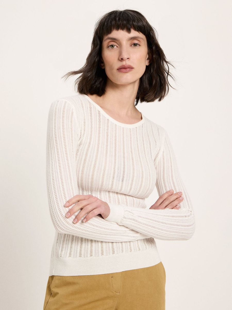 Zarter Pointelle-Strick aus Bio-Baumwolle