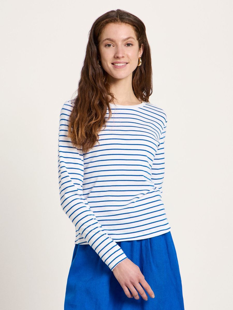 Gestreiftes Langarmshirt aus Bio-Baumwolle