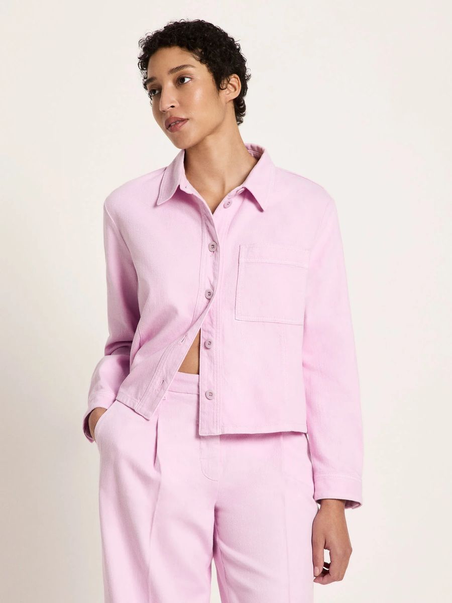 Kurze Hemdjacke aus Bio-Baumwolle