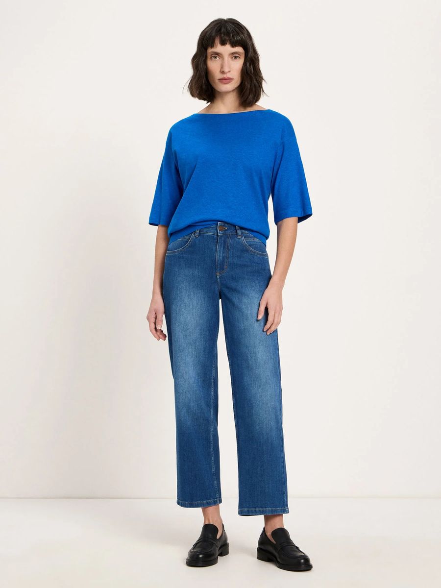 Oversized-Shirt mit U-Boot-Ausschnitt