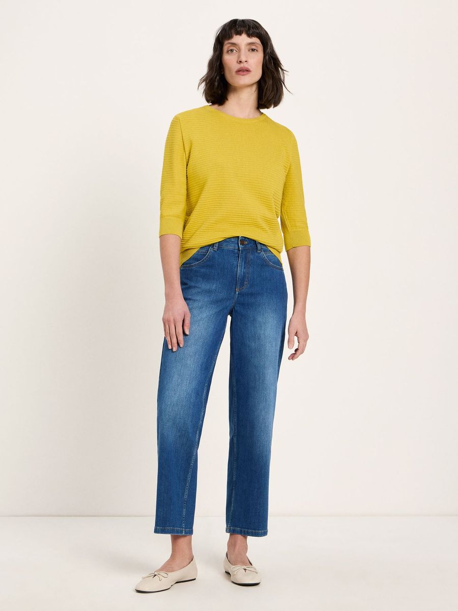 Minimalistischer Halbarmpullover aus Baumwolle