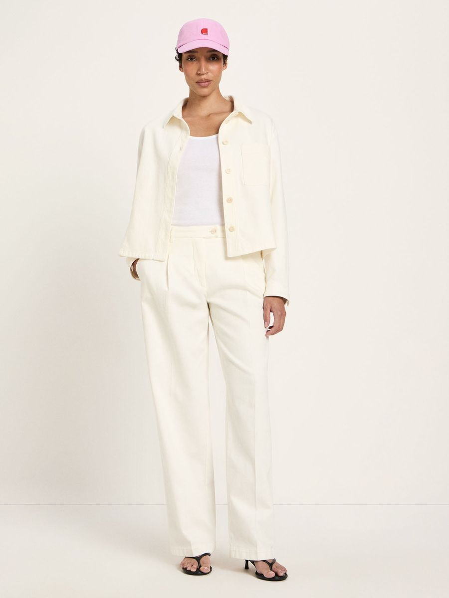 Minimalistische Bio-Baumwoll Hemdjacke