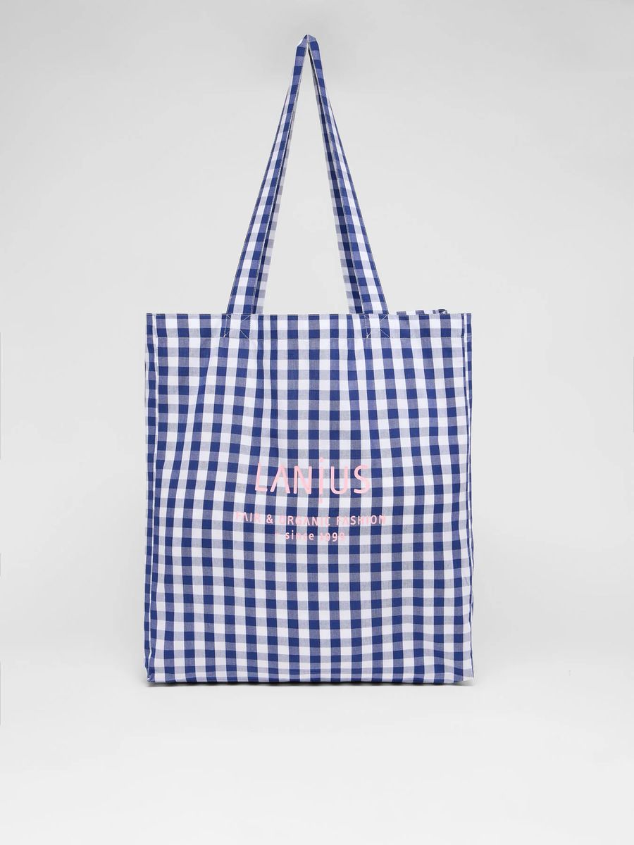 Klassische Tote-Bag mit Gingham-Karo