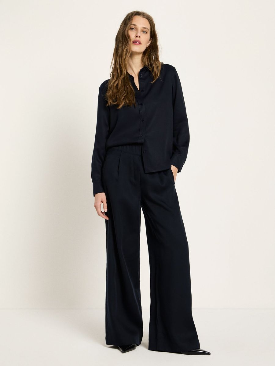 Clean-Cut Tencel Hemdbluse