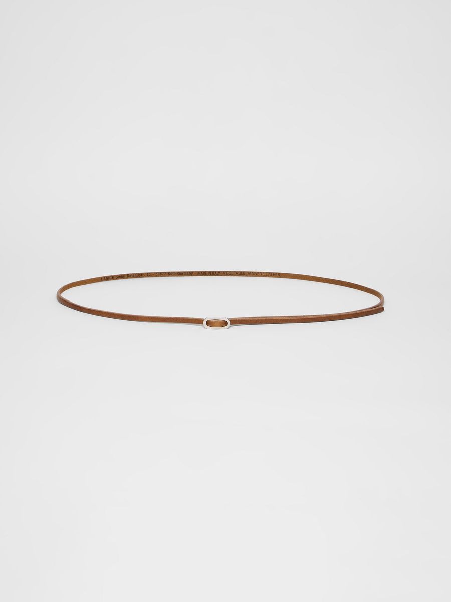 Minimalistischer schmaler Ledergürtel für Damen