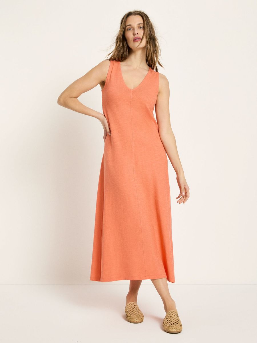 Ärmelloses Maxikleid aus Bio-Baumwolle