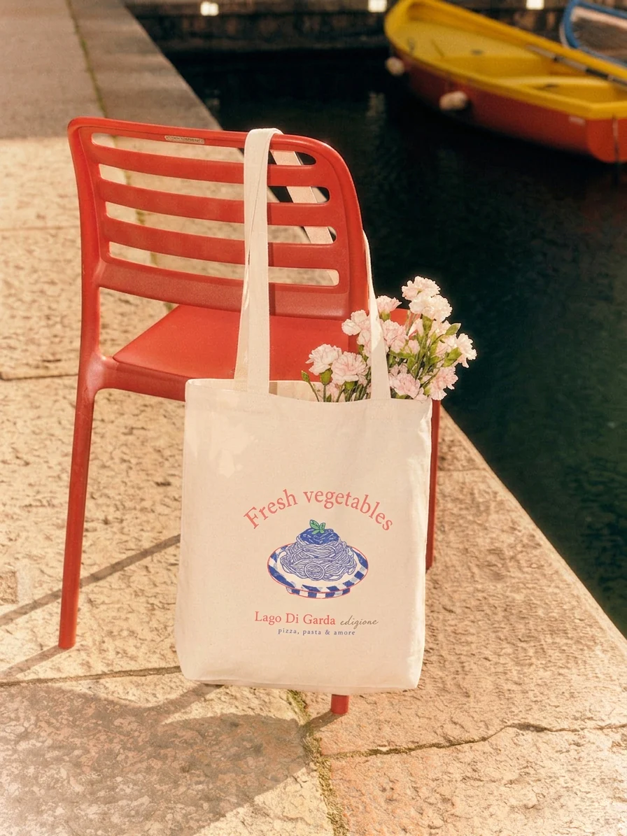 Shopper mit Fresh Vegetables Print