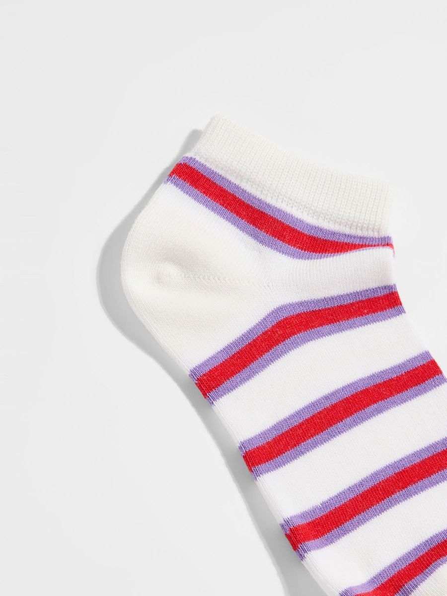 Gestreifte Sneaker-Socken aus Bio-Baumwolle