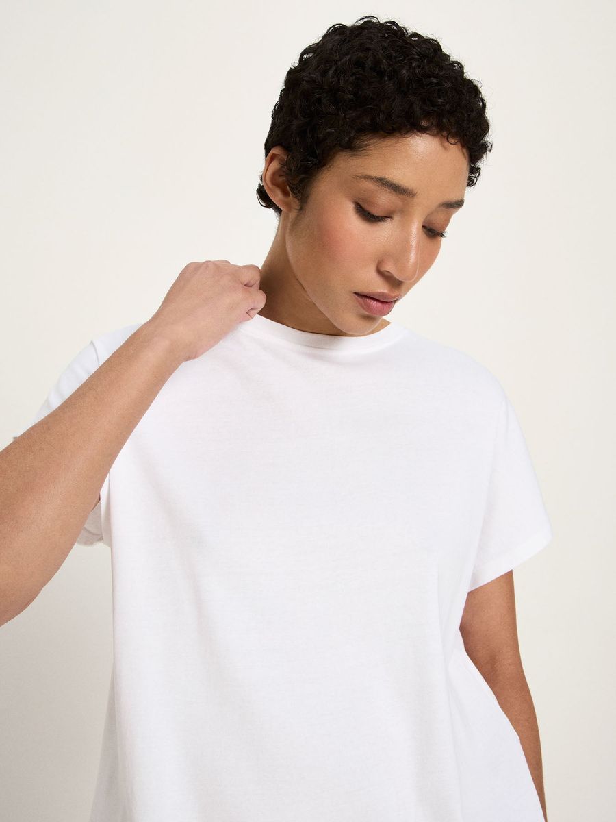 Lockeres Shirt mit überschnittener Schulter