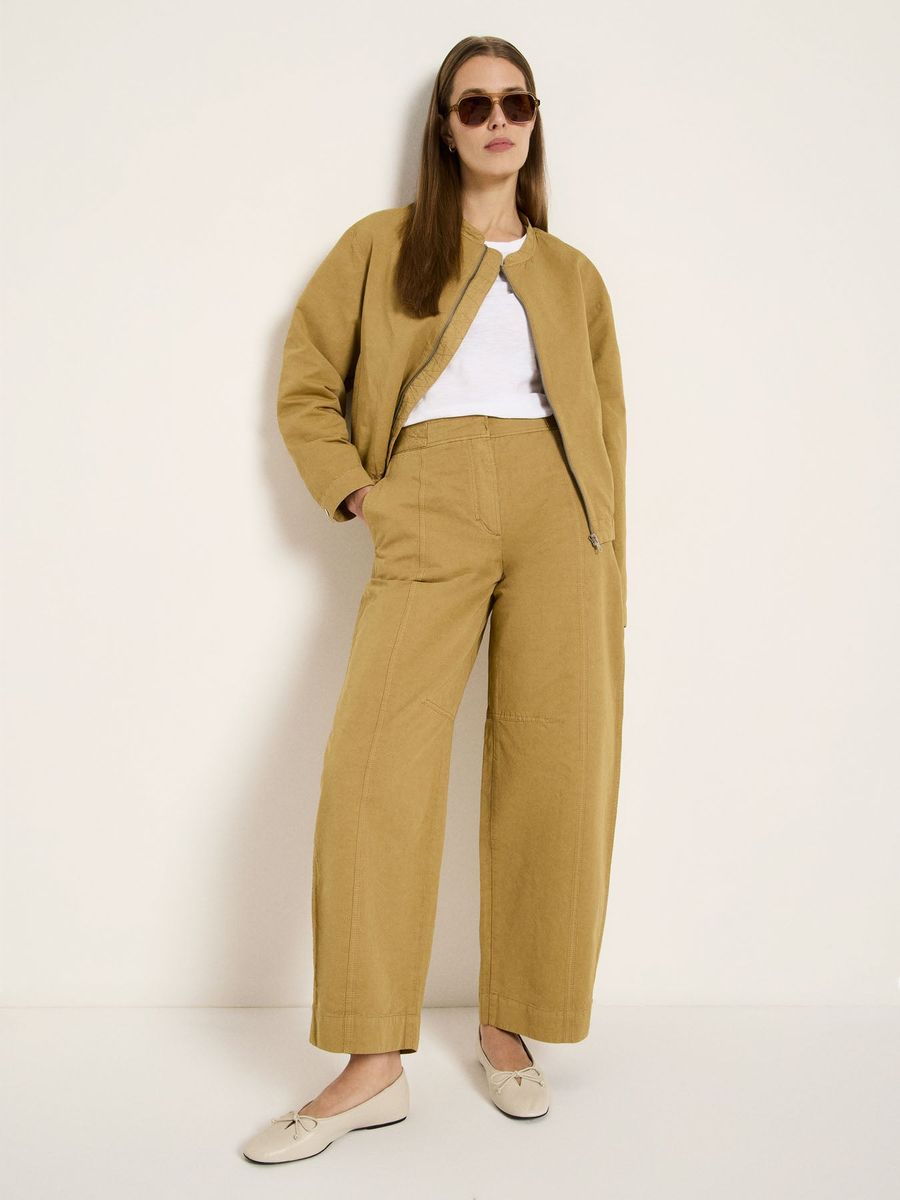 Minimalistischer Blouson aus Baumwolle und Leinen