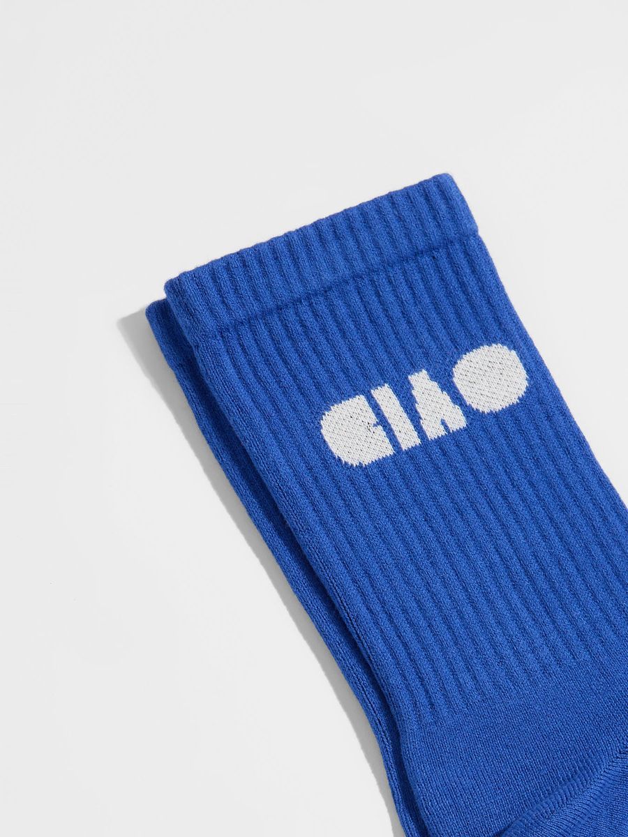 Gerippte Statement-Socken aus Baumwolle