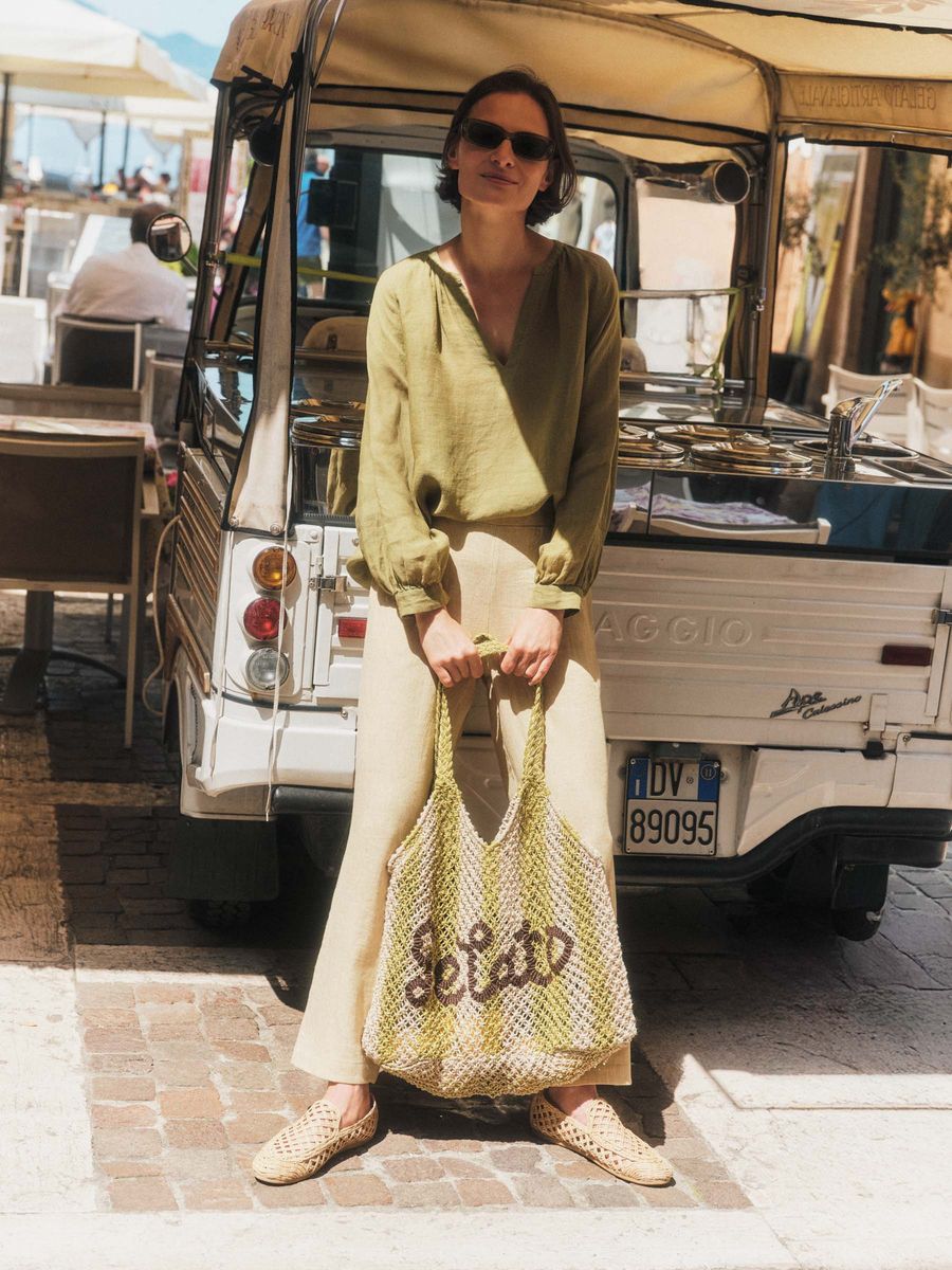 Elegante Ramie-Tunika mit Raffungen