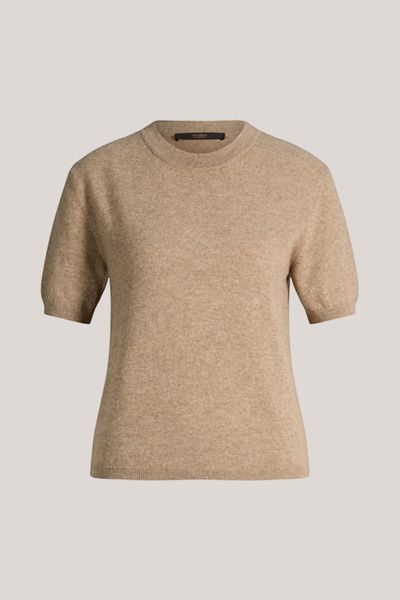 Kurzarm-Strickshirt aus reinem Kaschmir