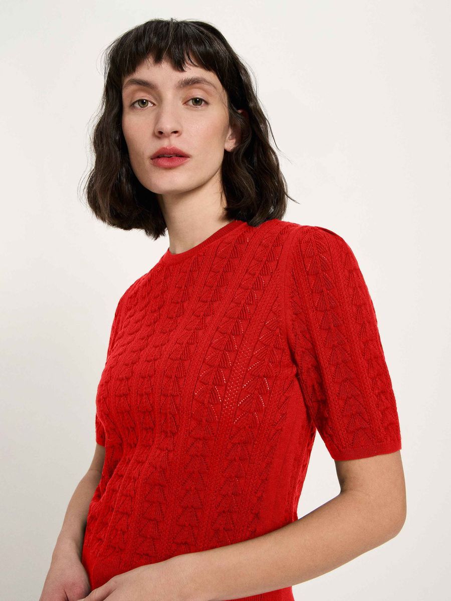 Strukturierter Strickpullover aus Bio-Baumwolle