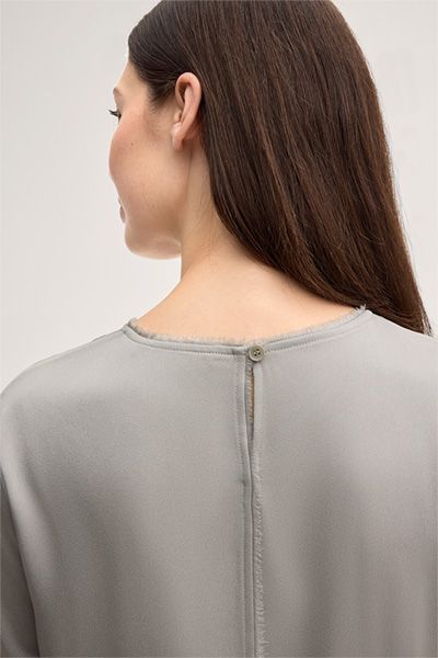 Elegante Kurzarm-Bluse aus Crêpe