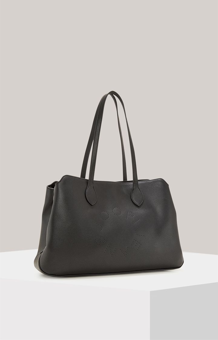 Shopper aus genarbtem Kunstleder