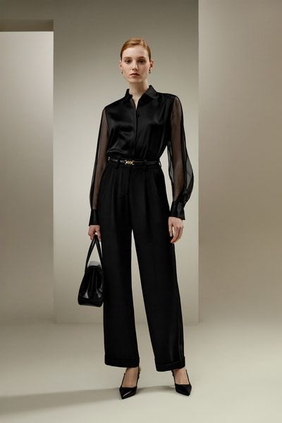 Elegante Seidensatinbluse