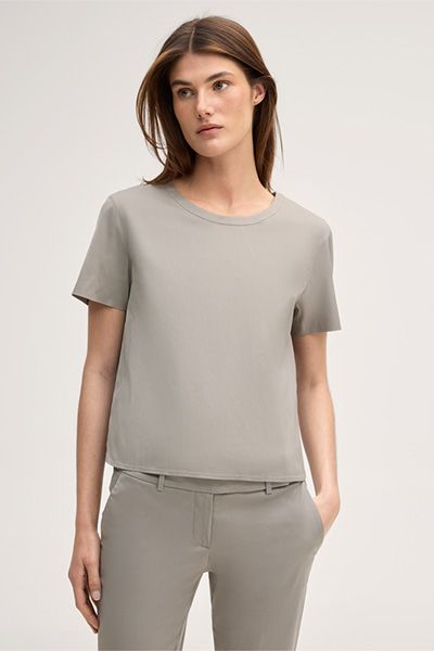 Kurzärmelige Bluse aus Baumwollstretch