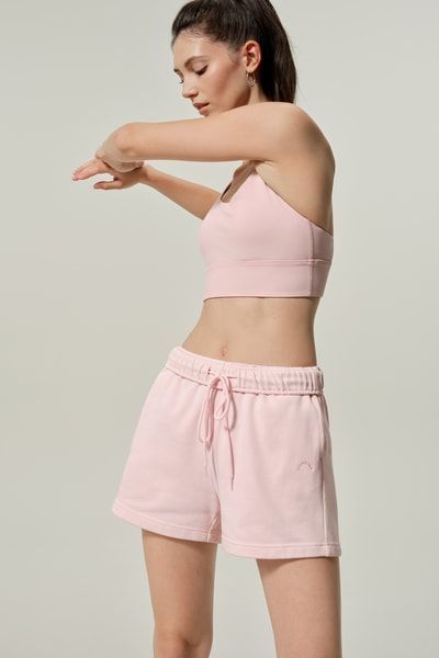 Atmungsaktive Lounge-Shorts mit hoher Taille