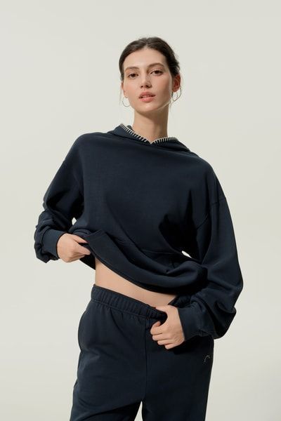 Hochwertiger Oversized-Hoodie aus Seidenmischung