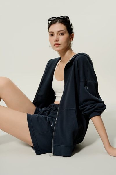 Atmungsaktiver Oversized Zip-Hoodie