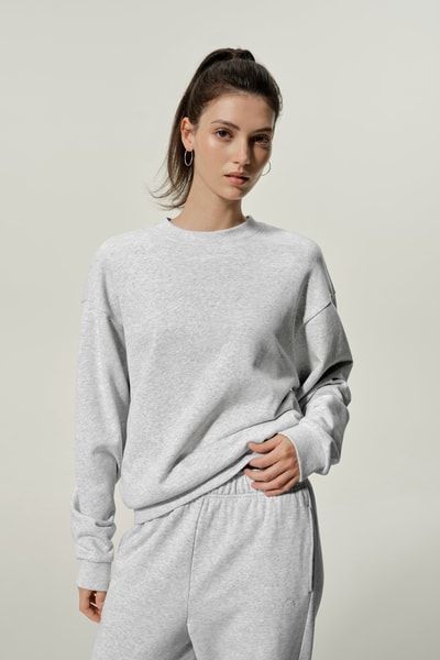 Minimalistisches seidenweiches Crewneck-Sweatshirt