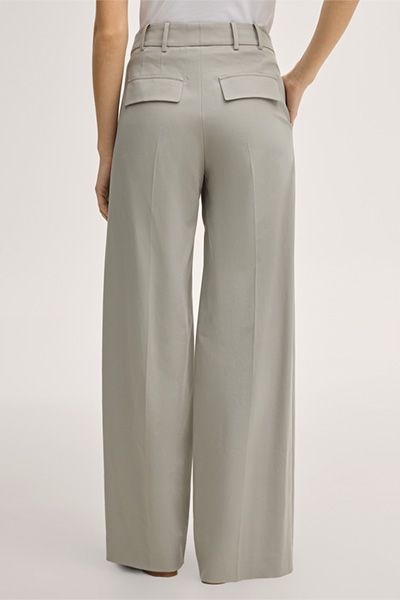 Hochtaillierte Marlene-Hose mit weitem Bein