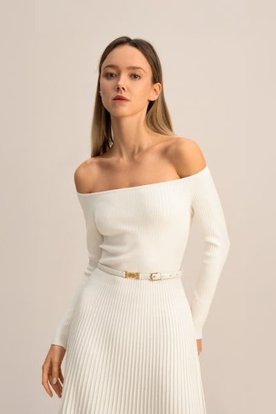 Eleganter schmaler Leder-Taillengürtel
