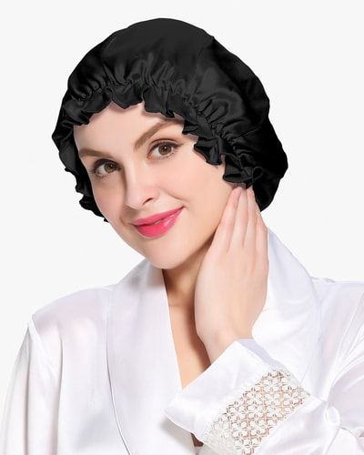 Elegante Seiden-Schlafmütze