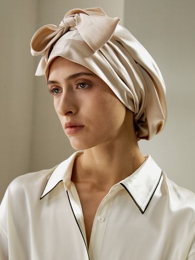 Luxuriöser Seiden-Schlaf-Turban