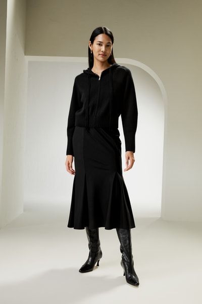 Kapuzenpullover aus Wolle und Kaschmir
