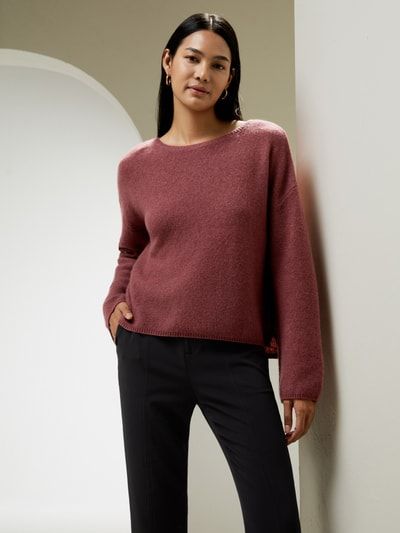 Lockeres Seiden-Kaschmir-Sweatshirt
