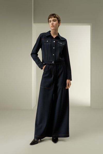 Denim-inspirierte Jacke aus Merinowolle