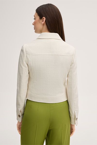 Kurze Blazerjacke aus Baumwollmix