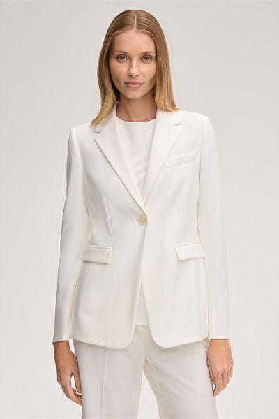 Taillierter Ein-Knopf-Blazer aus Crêpe